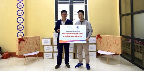 [Tin Waka] Công ty Cổ phần Sách điện tử Waka trao tặng công trình “Thư viện 1000 cuốn sách và không gian sách 4.0”
